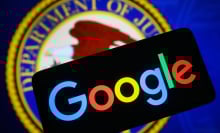 Google logo and DOJ 