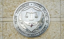 The Federal Trade Commission logo on their headquarters.