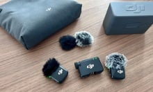 dji mic mini kit laid out on tabletop
