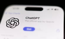 The ChatGPT app as viewed in an app store. 