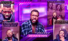 composite image of black man in bath robe