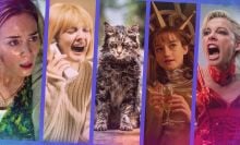 Composite of horror movie images