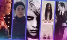 A composite of images from horror movies