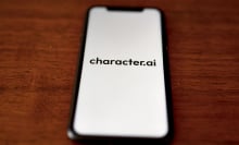 The Charcter.AI logo on a smartphone