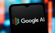Google AI logo seen on smartphone screen.