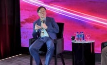 Lenovo CEO Yang Yuanqing speaks to the media at ces 2026