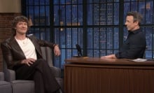 Seth Meyers interviews Connor Storrie on "Late Night."