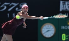 Anastasia Potapova plays in the Australian Open