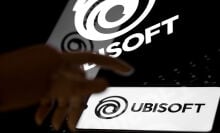 Ubisoft logo on smartphone screen