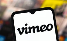 Vimeo logo on mobile device