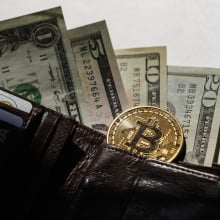 Money and Bitcoin wallet