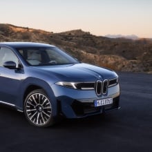 The BMW i3X Neue Klasse driven in the desert.