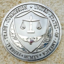 The Federal Trade Commission logo on their headquarters.