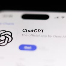 The ChatGPT app as viewed in an app store. 