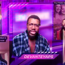 composite image of black man in bath robe