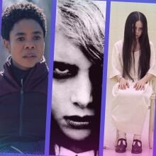 A composite of images from horror movies