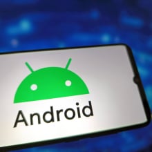 Android logo on Android device