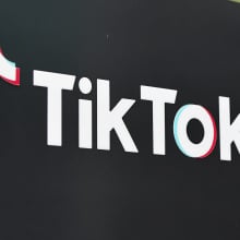 tiktok logo on a building