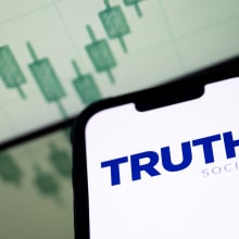 Truth Social logo on mobile device