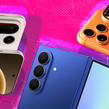 Composite image featuring OnePlus 15, Samsung Galaxy Z Fold 7, and iPhone 17 Pro