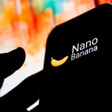 Nano Banana logo on smartphone screen