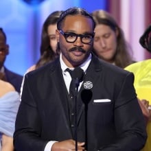Ryan Coogler onstage at the Golden Globes.