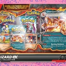 The Pokémon TCG: Charizard ex Special Collection on a purple and pink background