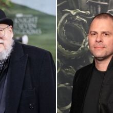 George R.R. Martin and Ryan Condal attend promotional events.