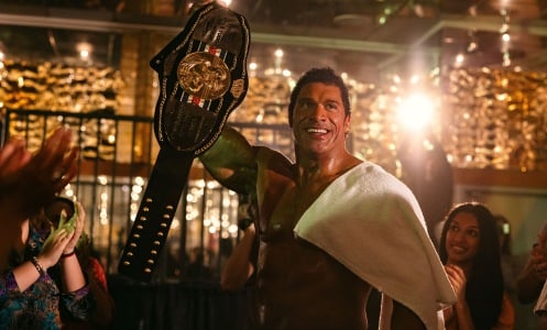 Dwayne Johnson plays Mark Kerr in "The Smashing Machine."