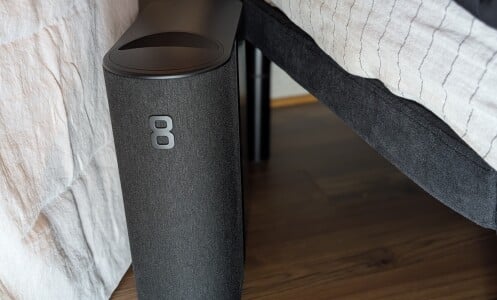 the eight sleep pod 5 hub next to a bed