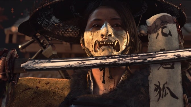 ghost of yotei protagonist, Atsu, as the onryo.