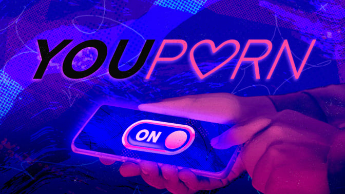 Youporn logo on top of phone with on switch 