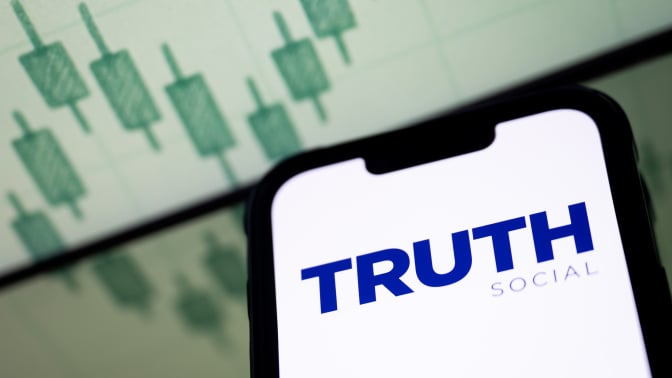 Truth Social logo on mobile device