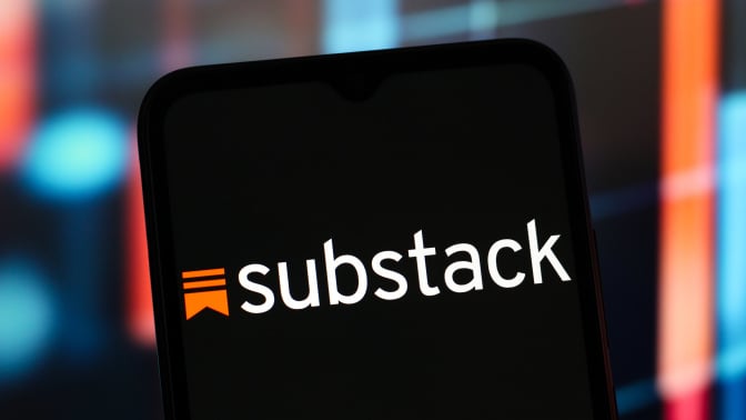substack logo on smart phone