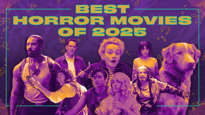 Composite of horror movie images from 2025