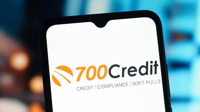 the 700credit logo on a phone