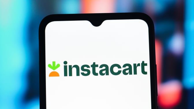 instacart logo on smartphone
