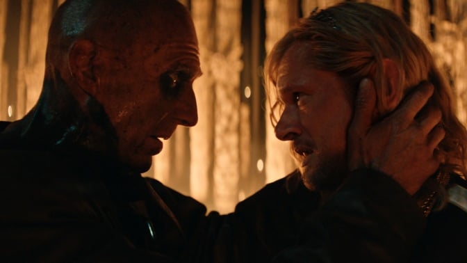 Ralph Fiennes and Jack O'Connell in "28 Years Later: The Bone Temple."