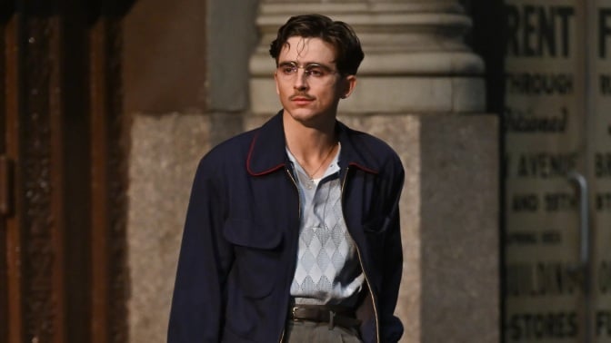 Timothee Chalamet as Marty Mauser in "Marty Supreme"