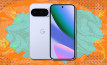 Google Pixel 10 on colorful abstract background