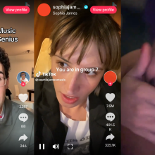 screenshots of three tiktoks about Group 7