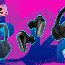 Three different Bose audio products: the black Bose QuietComfort Ultra Headphones on the left, the Bose QuietComfort Ultra Earbuds in the center, and the black Bose QuietComfort Headphones on the right. A tag in the top left corner reads "TOP DISCOUNTS" and a hexagonal tag in the bottom right corner reads "AVAILABLE NOW."