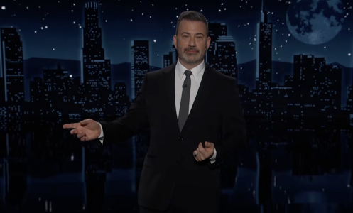 Jimmy Kimmel presents his show.