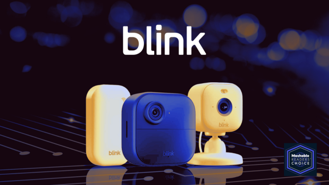 blink cameras with blink logo