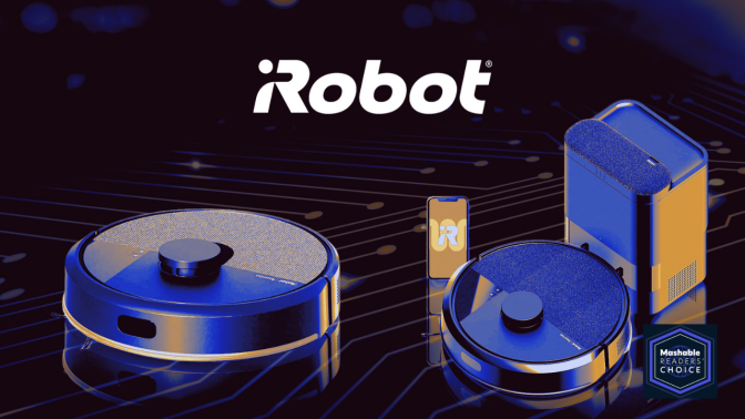 irobot roomba vacuums with irobot logo
