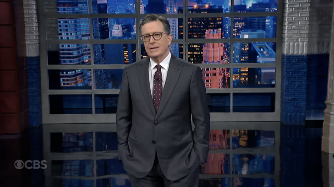 Stephen Colbert presents The Late Show.